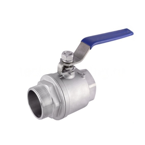 Кран шаровый двухсоставной НР-ВР, резьба BSP 1 1/4", нерж. 304