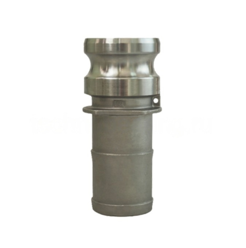 Камлок нержавеющий тип E, ниппель с хвостовиком 4", AISI316